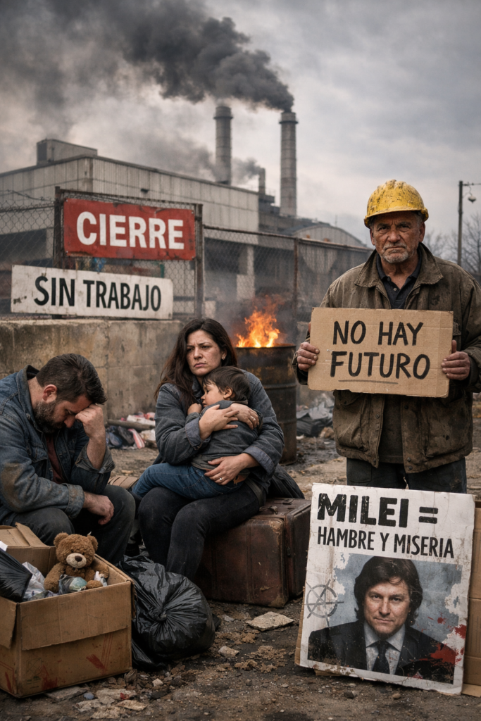 MOTOSIERRA EN CARNE VIVA: Menos empleos y el país en llamas