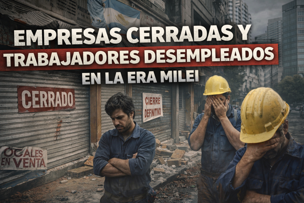 ¡VIVA LA LIBERTAD!: 317 mil empleos menos y 22 mil empresas cerradas