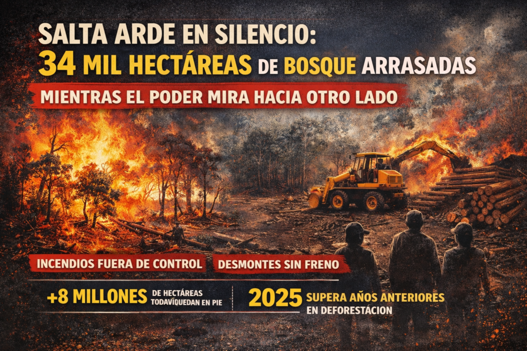 SALTA: Perdió 34 mil hectáreas de bosque en 2025