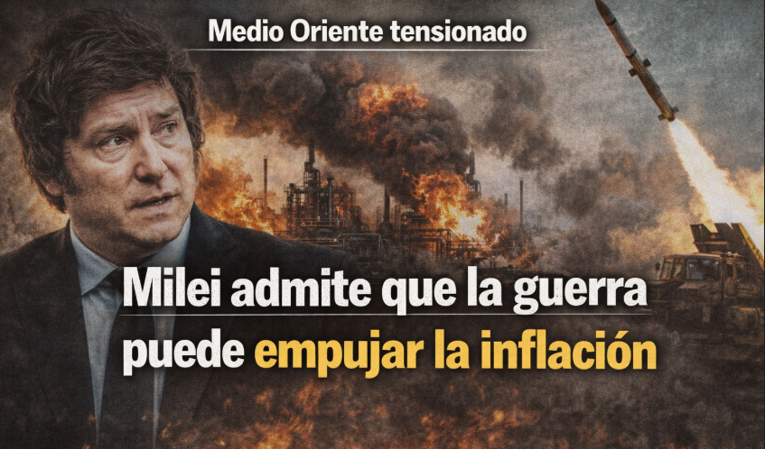 MILEI ADMITE QUE LA GUERRA PUEDE EMPUJAR LA INFLACIÓN