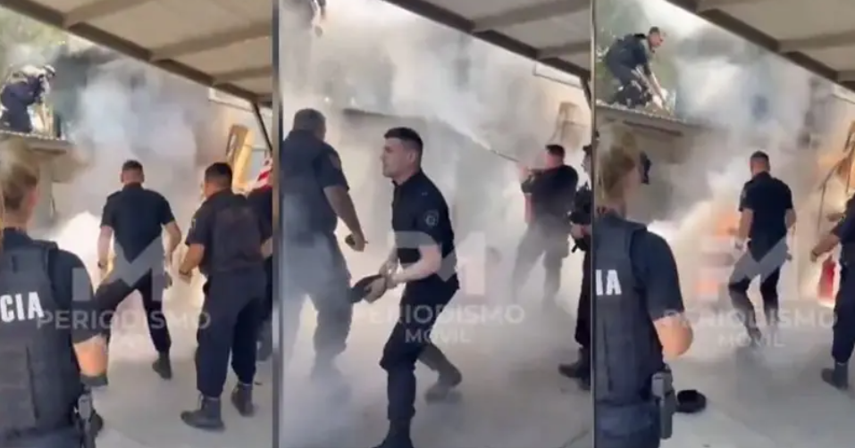 DESESPERACIÓN EN ROSARIO: No le pagaban el sueldo y terminó prendiéndose fuego frente a la empresa