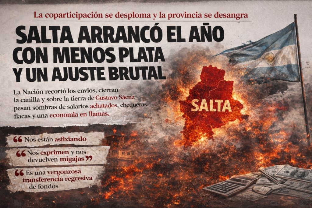 SALTA ARRANCÓ EL AÑO CON MENOS COPARTICIPACIÓN