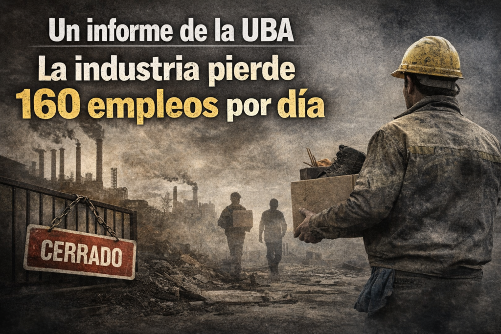 INFORME UBA: Industria pierde 160 empleos por día