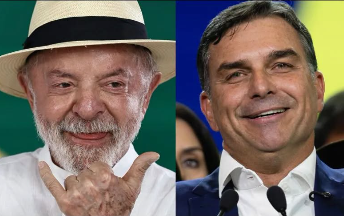 Lula aparece cinco puntos arriba de Flávio Bolsonaro